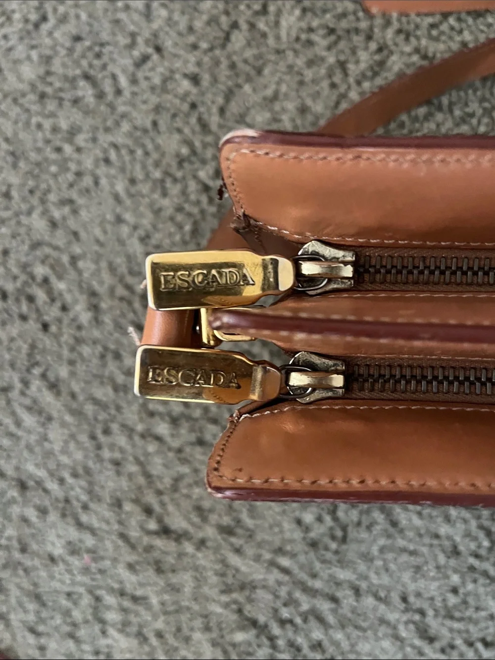 Vintage 90’s Escada Brown and Tan Paisley Crossbody Bag
